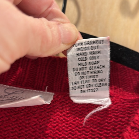 Vintage Christmas Sweater Embroidered Embellished Holiday Size Petite Medium - Picture 5 of 5